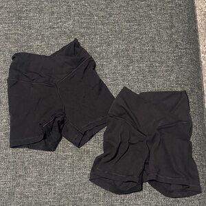 2 pairs of offline Women's Black Biker Shorts